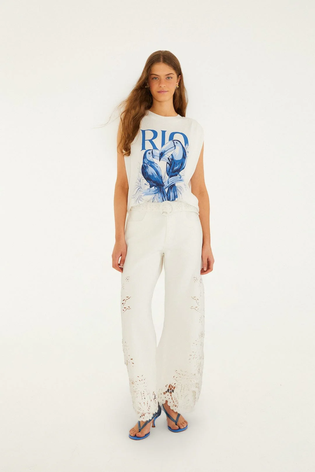 Off-White Toucan Rio Padded Shoulder Organic Cotton T-Shirt - Image 4