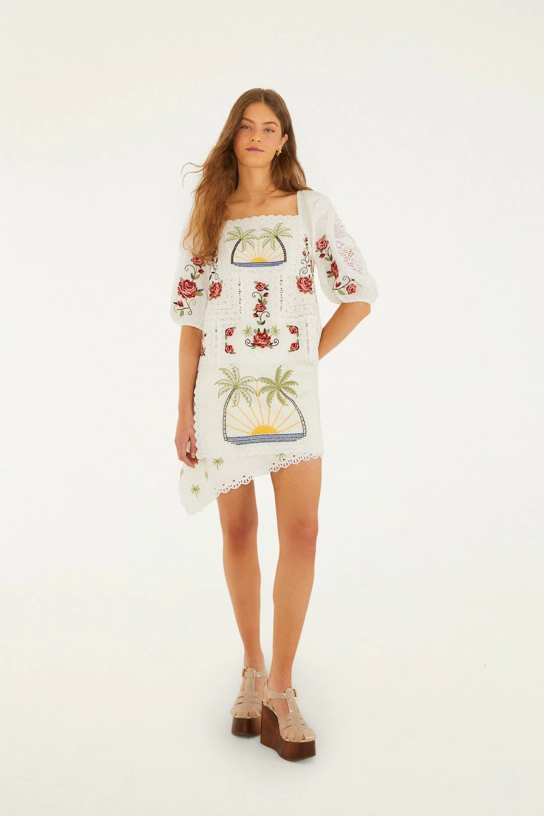 Off-White Tropi Scarf Embroidered Organic Cotton Blouse - Image 4