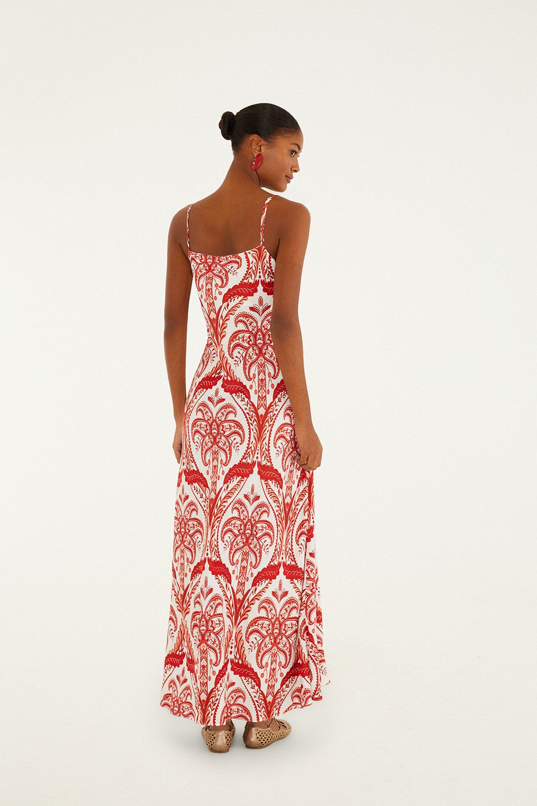 Off-White Tropical Cameo Slip Lenzing™ Ecovero™ Maxi Dress - Image 3