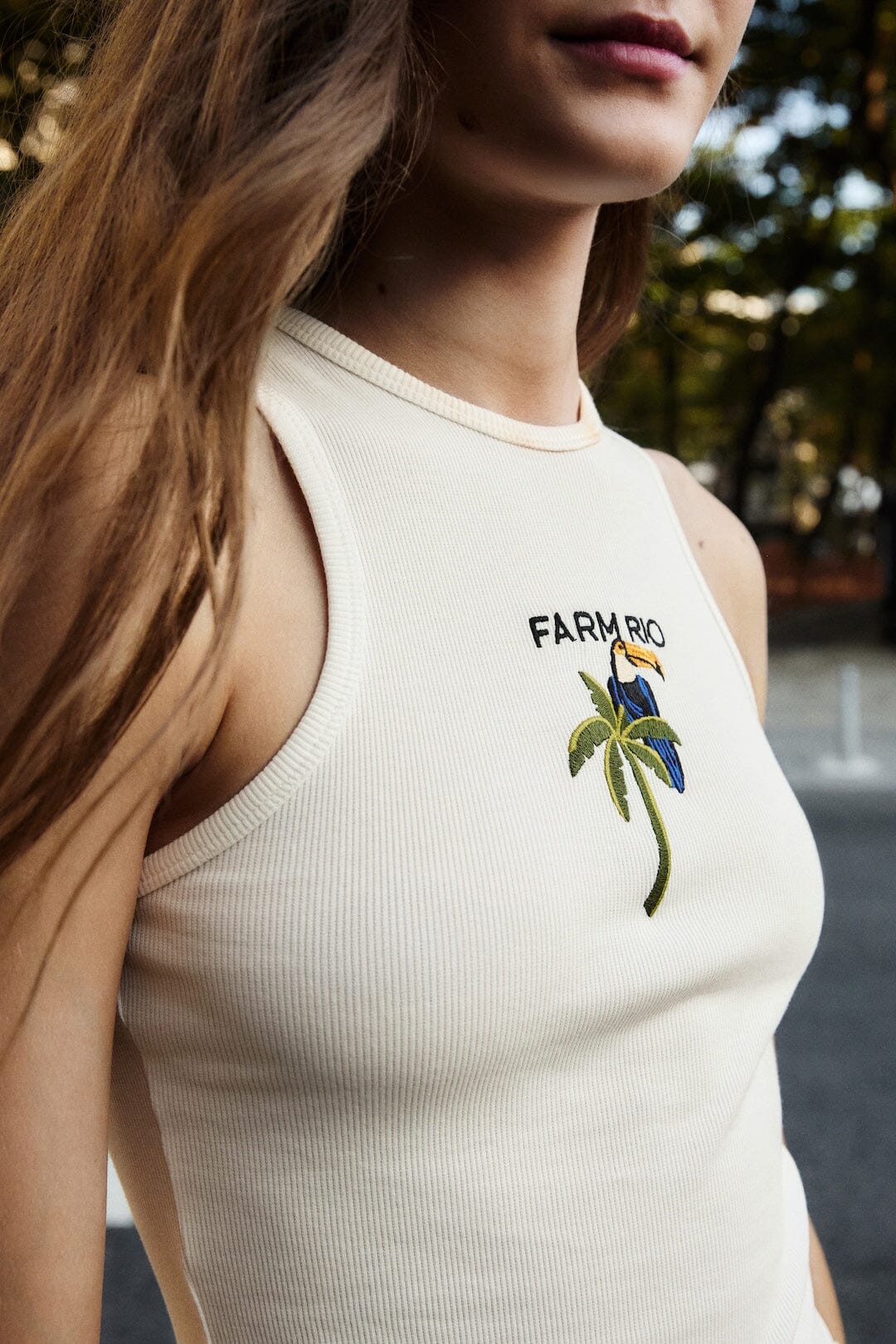 Off-White Tucanissimo Embroidered Organic Cotton Tank Top - Image 2