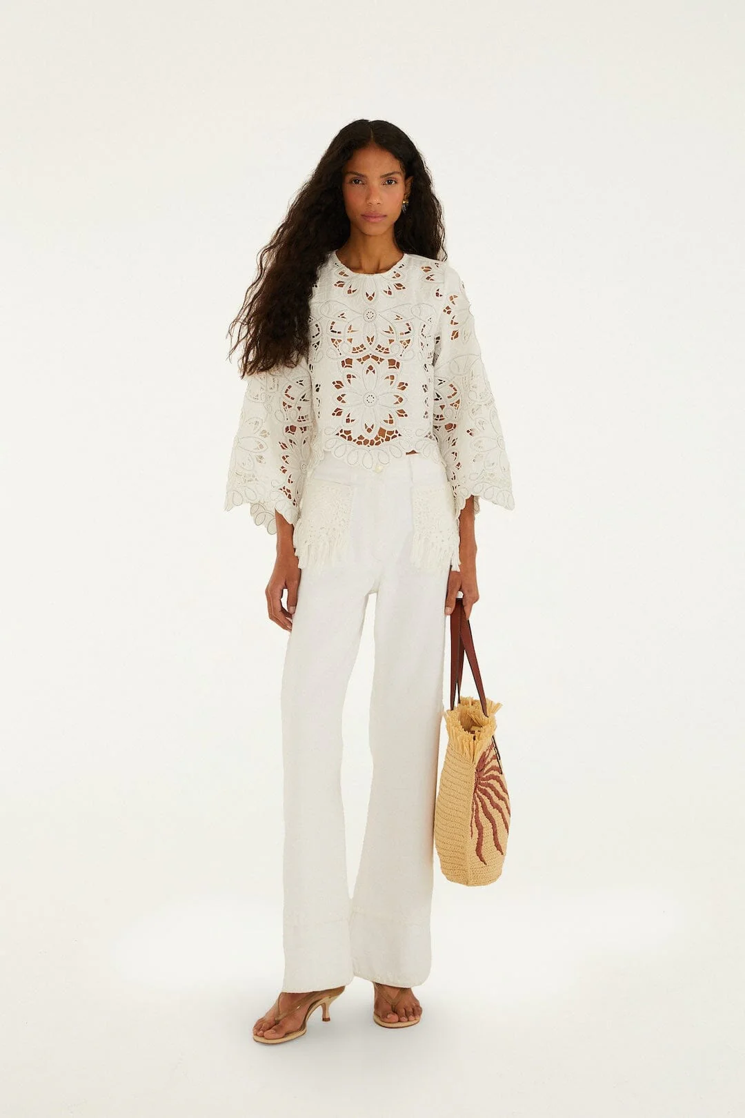 Twill Fringe Pocket Pants