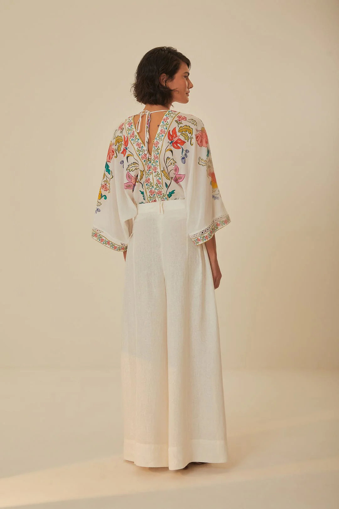 White Euroflax™ Premium Linen Pleated Pants - Image 4