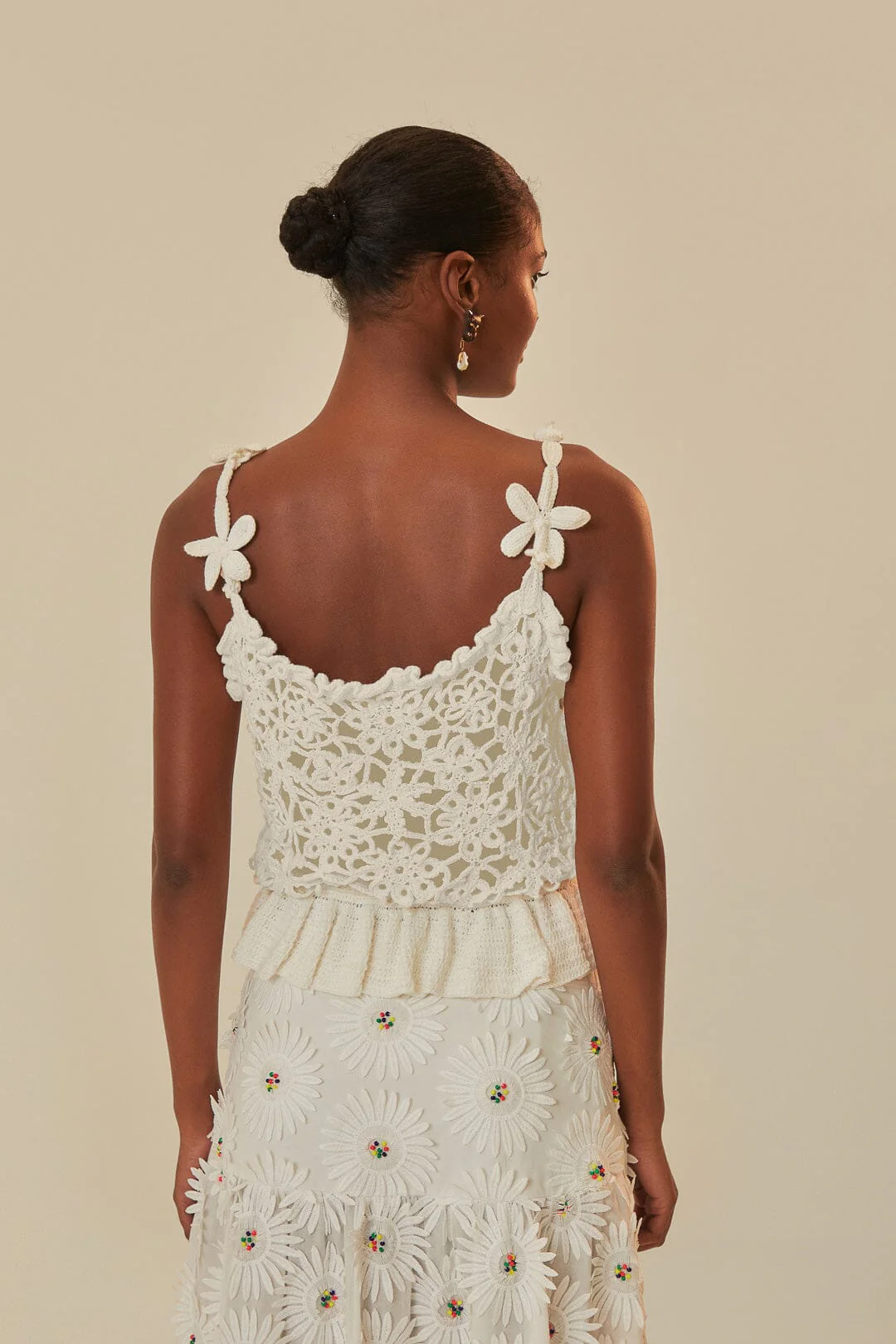 White Flowers Crochet Top - Image 3