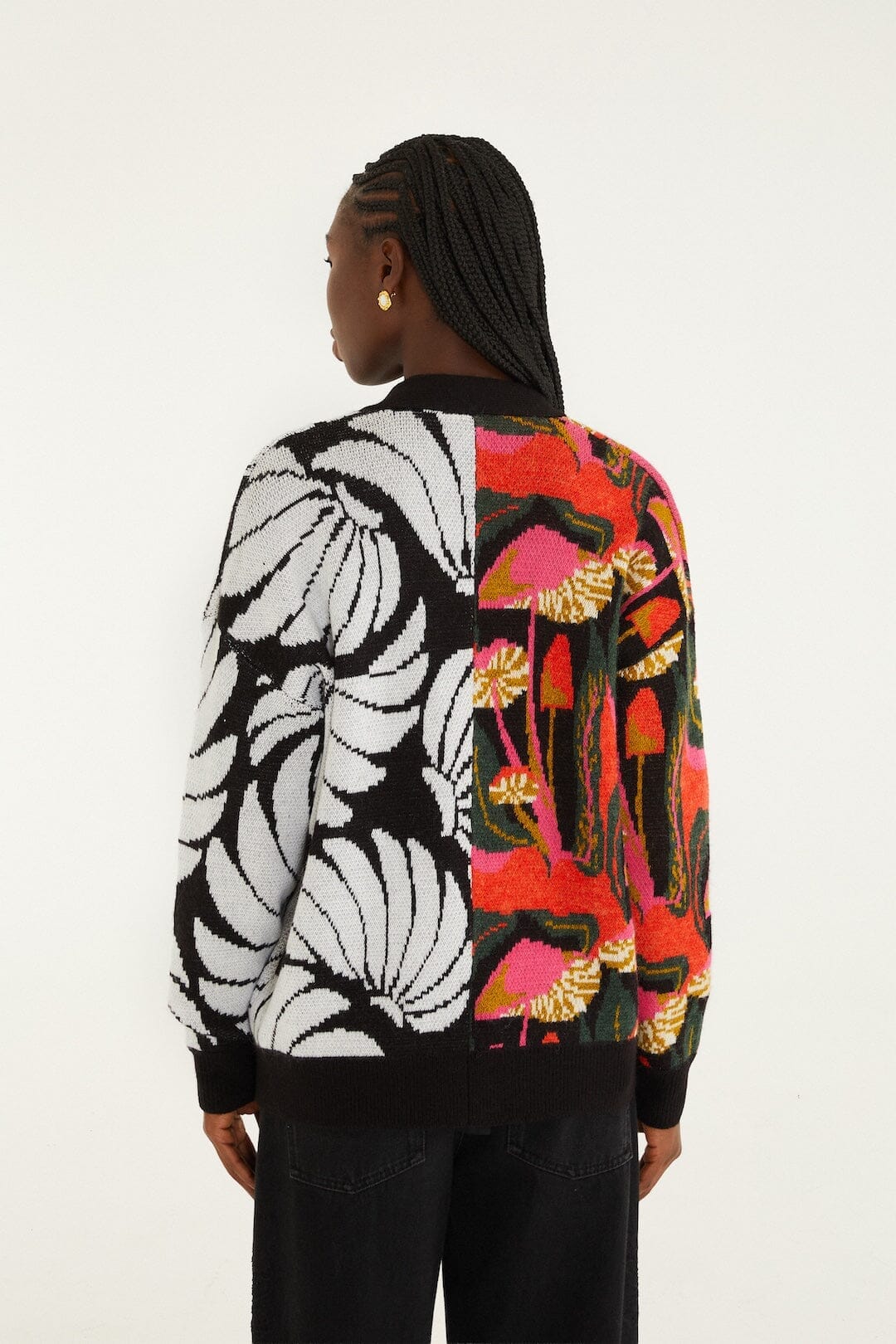 Mix Wild Mushrooms Knit Cardigan - Image 3