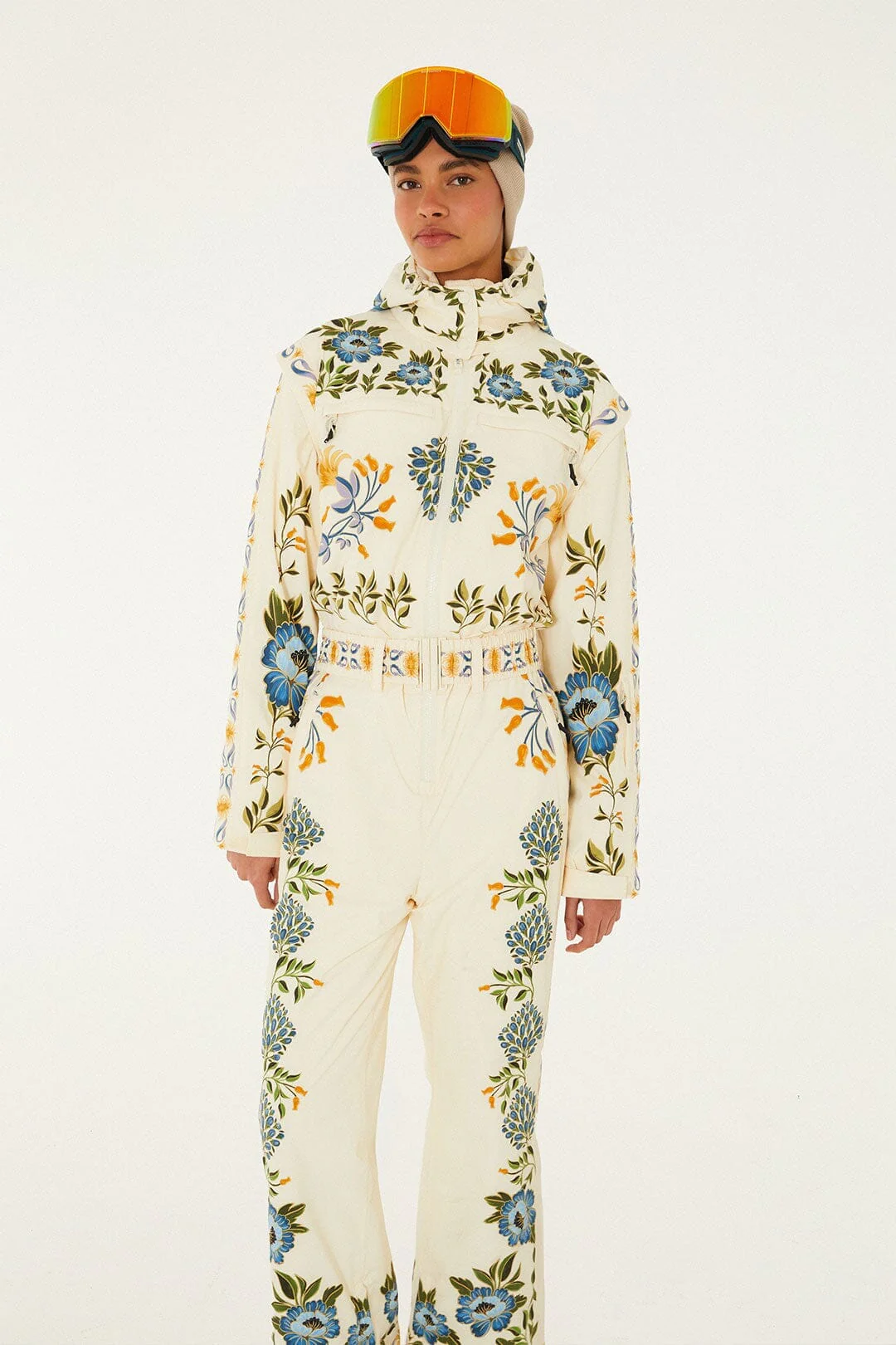 Off-White Winter Garden Hooded Belted Ski Jumpsuit - Image 5