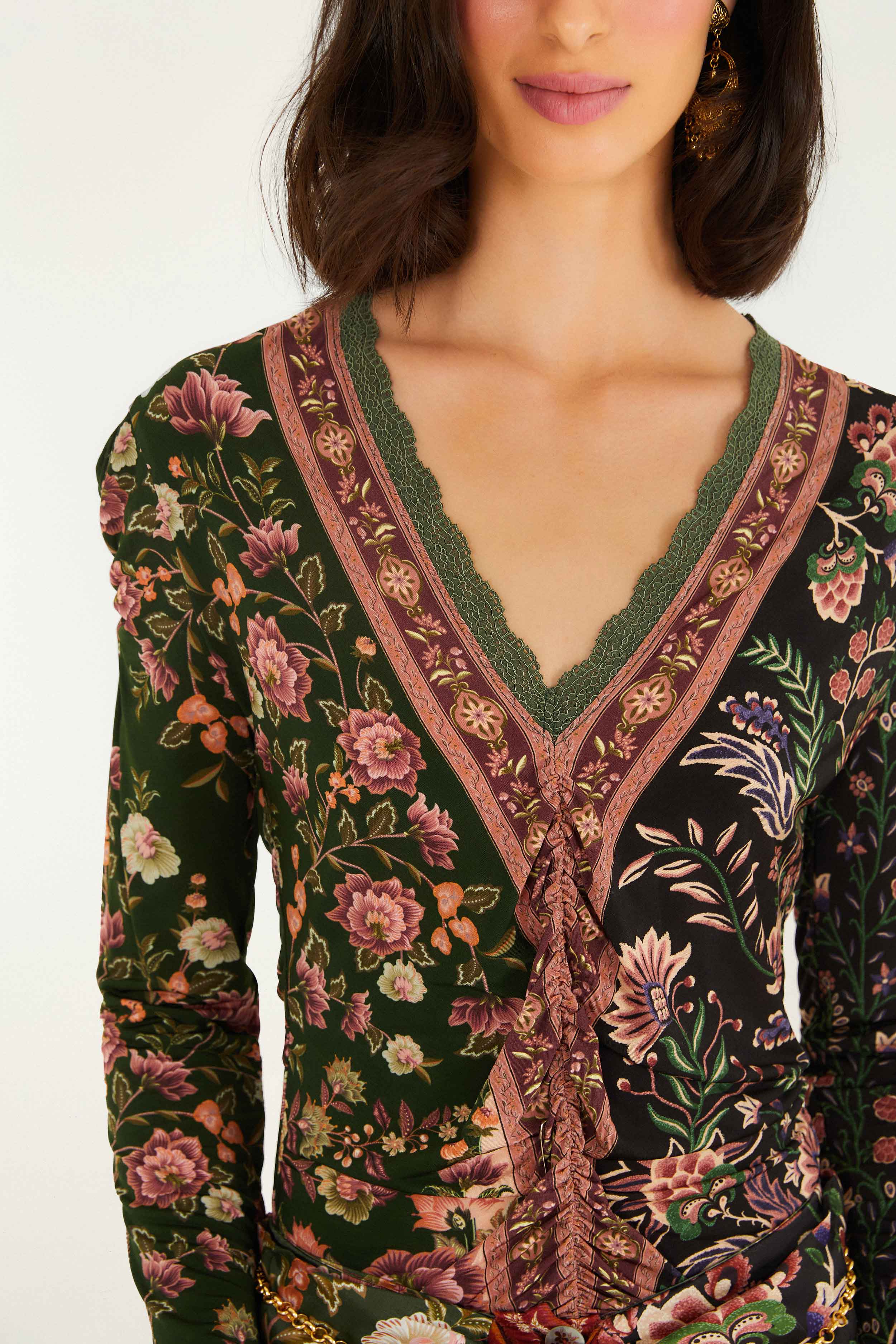 Mixed Winter Garden Long Sleeve Blouse - Image 4