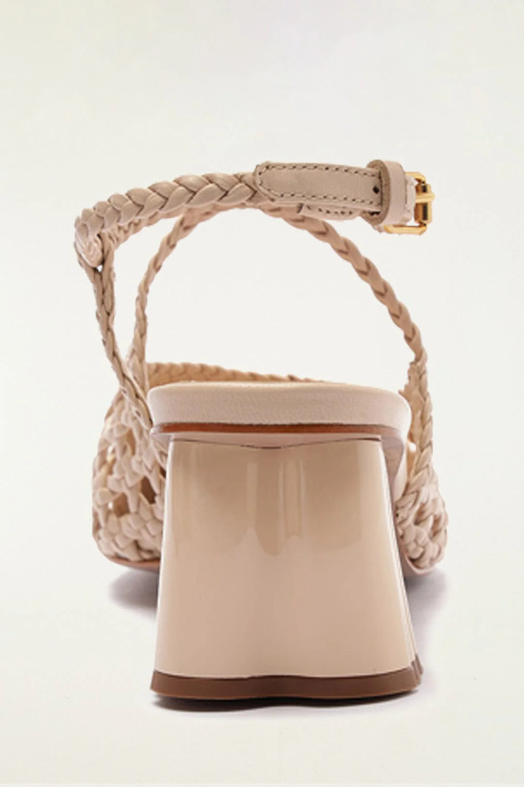 Cream Woven Wedge Heeled Sandal - Image 4
